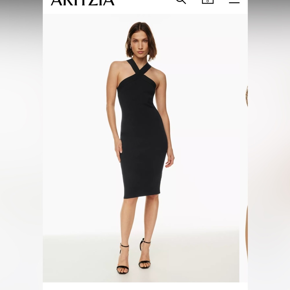 Aritzia Babaton- Sculpt Knit Criss Cross Midi Dress dress